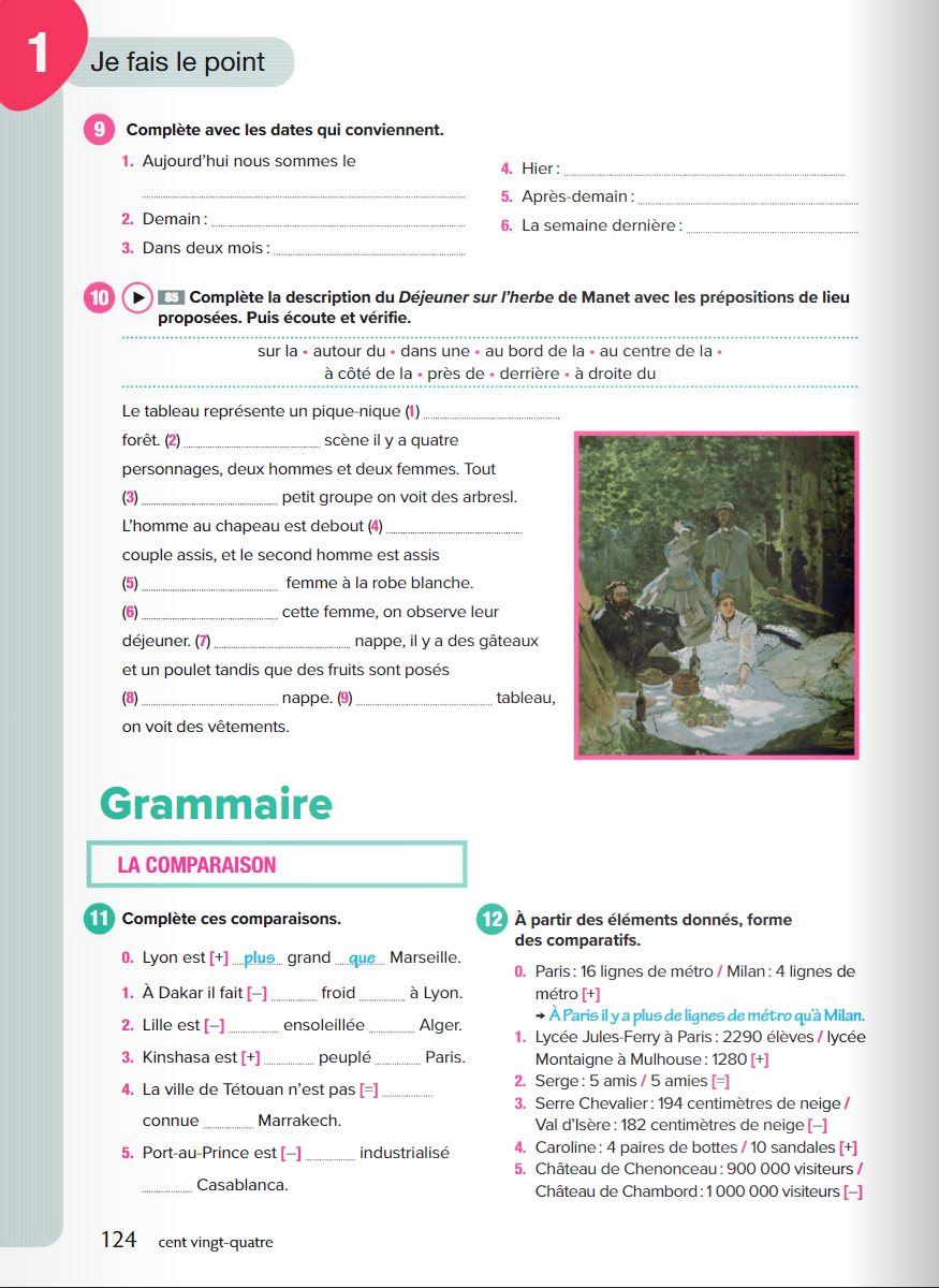 grammaire cahier 2